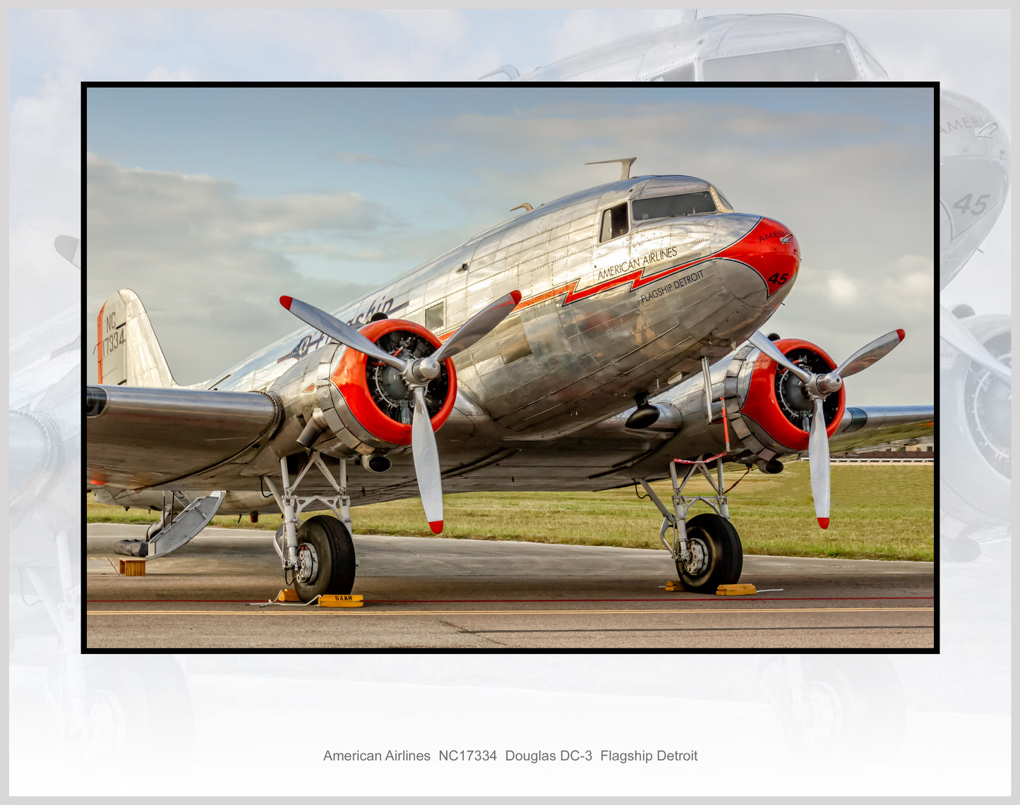 American Airlines DC-3 Flagship Detroit Color Photograph (A035RGJM11X14)