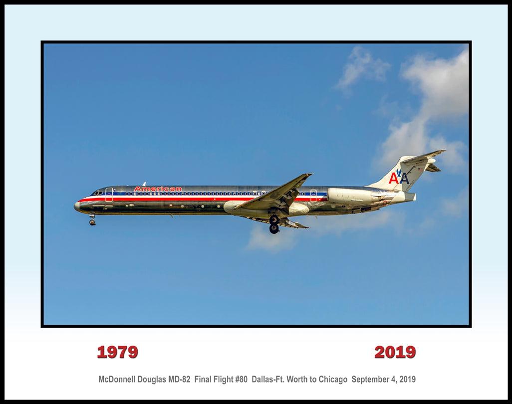 American Airlines Commemorative MD-80 N501AA Photo (AA80FINAL11X14)