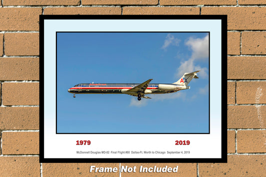 American Airlines Commemorative MD-80 N501AA Photo (AA80FINAL11X14)