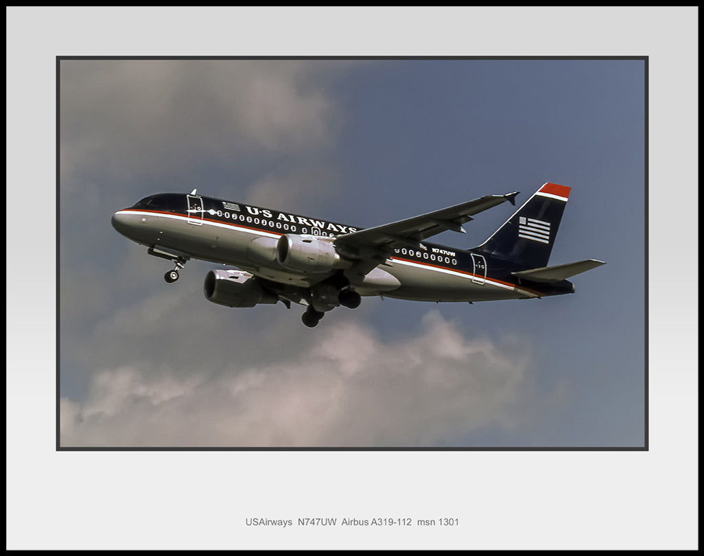 USAirways Airbus A319-112 Color Photograph (AB075LAJC11X14)