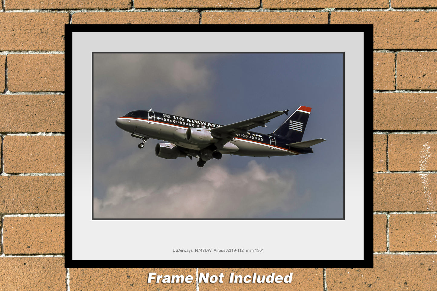 USAirways Airbus A319-112 Color Photograph (AB075LAJC11X14)