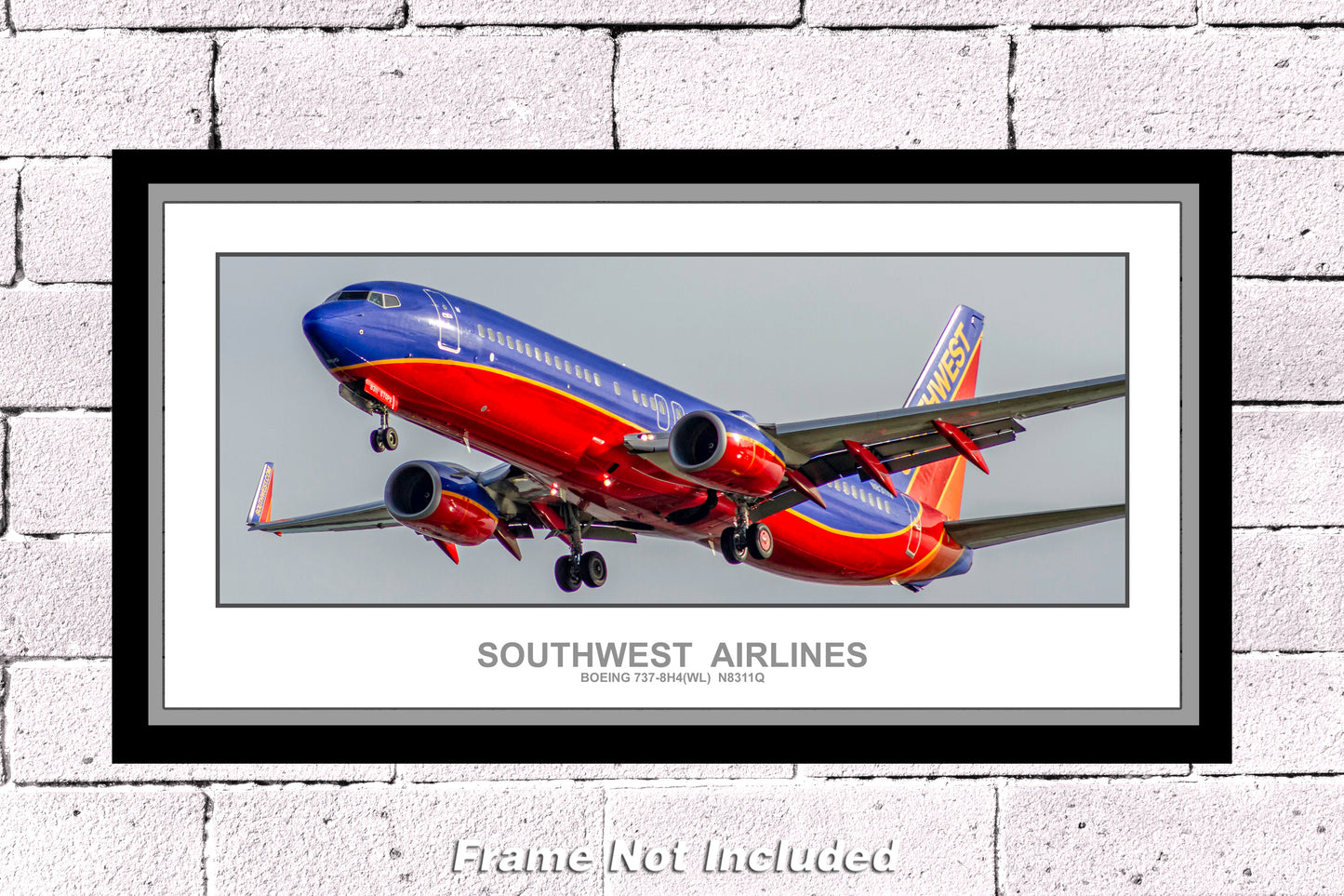 Southwest Airlines Boeing 737-8H4(WL) Color Photograph (APPM10120)