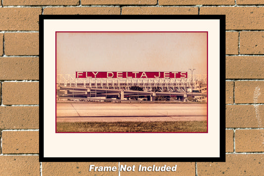 Fly Delta Jets Sign Atlanta GA. Color Photograph (ATL23378911X14)