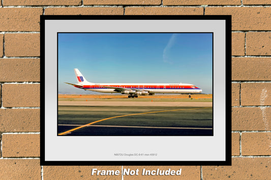 United Airlines DC-8 Color Photograph (B002RGAA11X14)