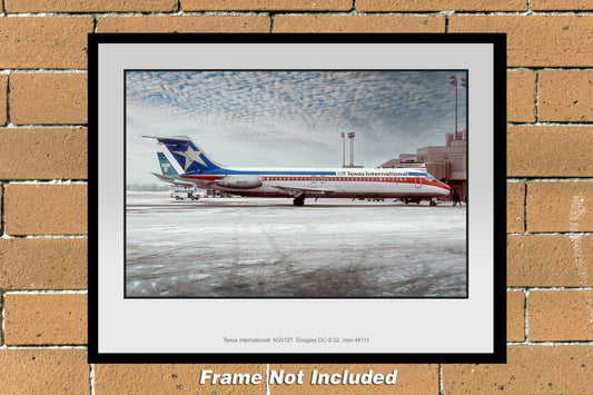 Texas International DC-9-14 N3512T Color Photograph (C091RGJS11X14)