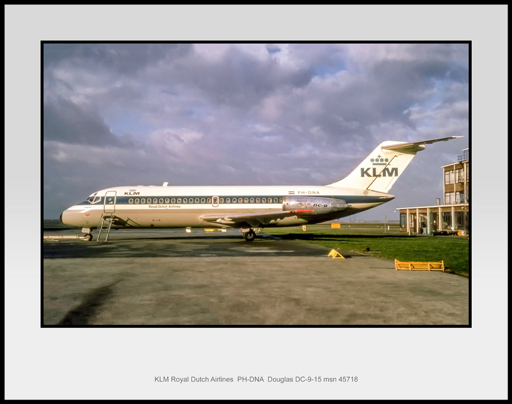 KLM Royal Dutch Airlines DC-9 Color Photograph (C138LGJC11X14)