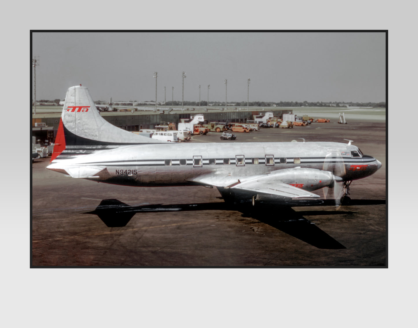 Trans Texas Airlines Convair 600 Color Photograph (CV010RGDS11X14)