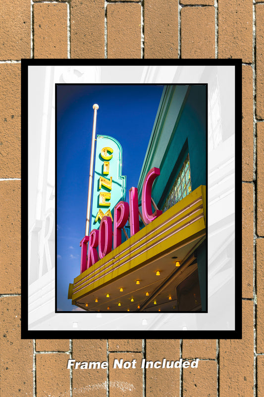 Tropic Cinema Sign  Color Photograph (EYW202012230124_11X14)