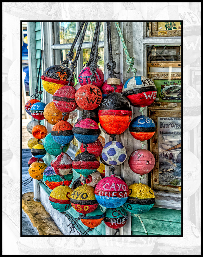 Painted Crab Buoys Key West Color Photograph (EYW202012260578_11X14)