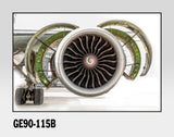 GE90-115B Aircraft Engine Color Photograph GE90-115B11X14