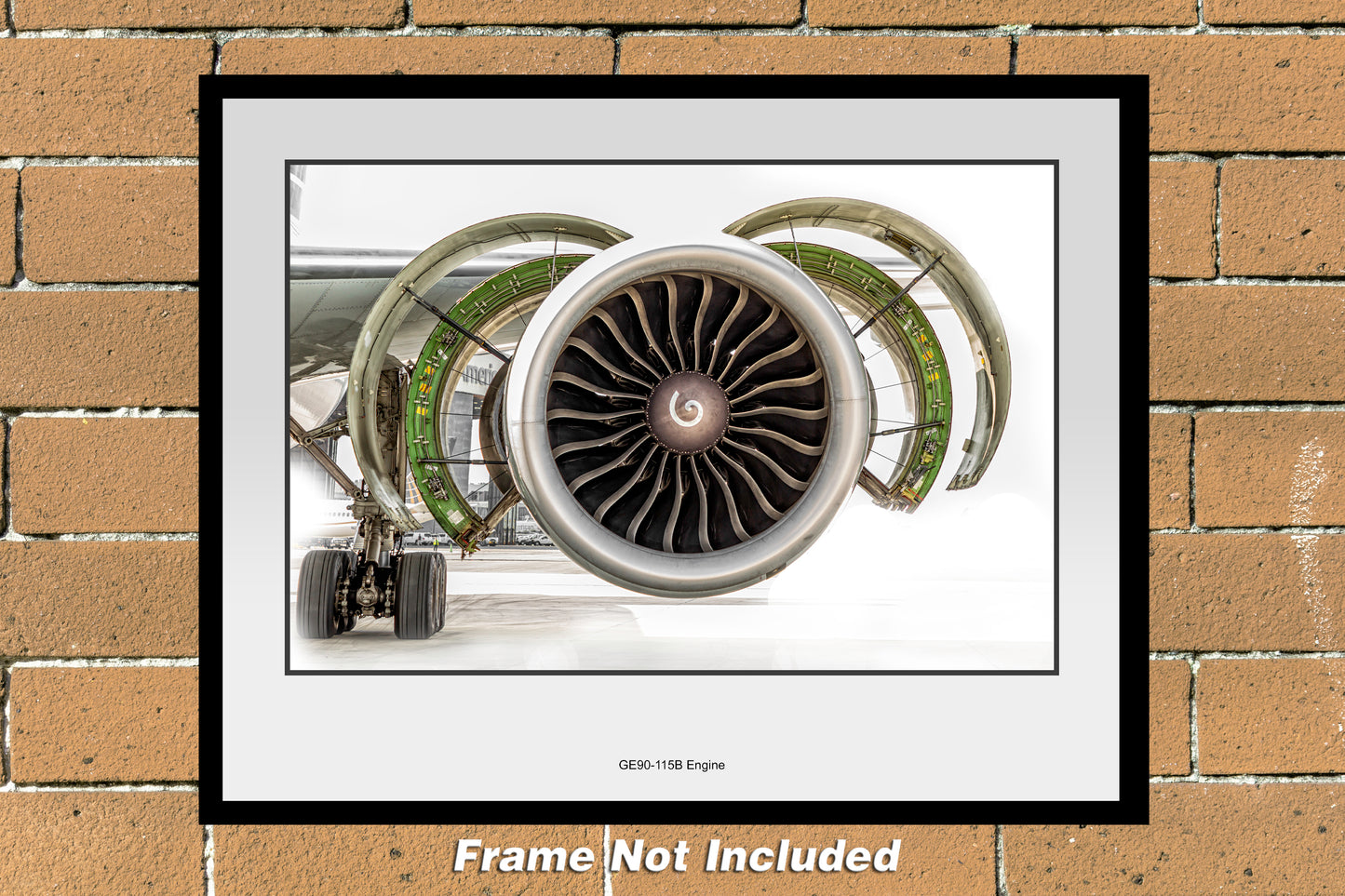 GE90-115B Aircraft Engine Color Photograph GE90-115B11X14