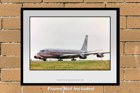 American Airlines Freighter Boeing 707 Color Photograph (H015LGES11X14)