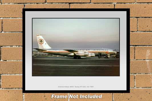 American Airlines Retro Boeing 707-323C Color Photograph (H029RGEG11X14)