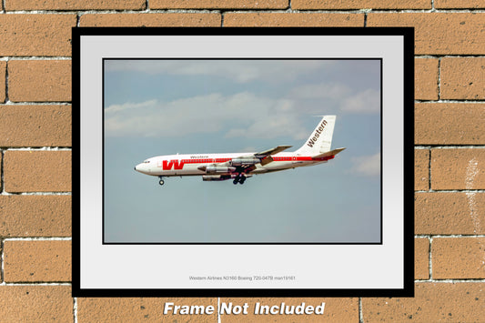 Western Airlines Boeing 720-047B Color Photograph (H030LAJA11X14)