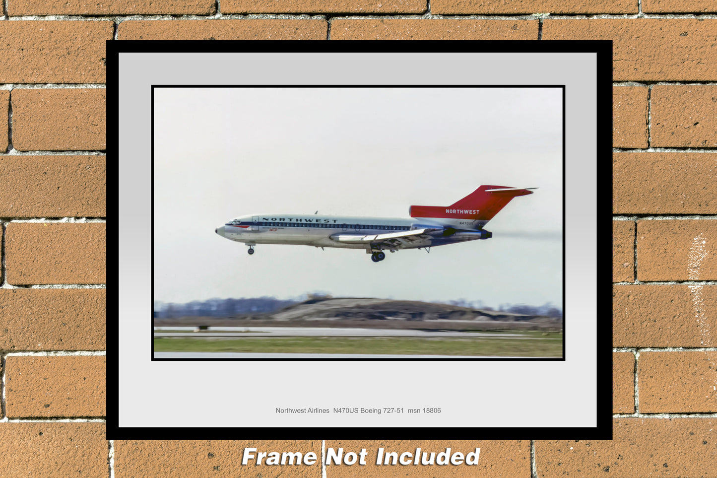 Northwest Airlines Boeing 727-51 Color Photograph (I226LAJF11X14)