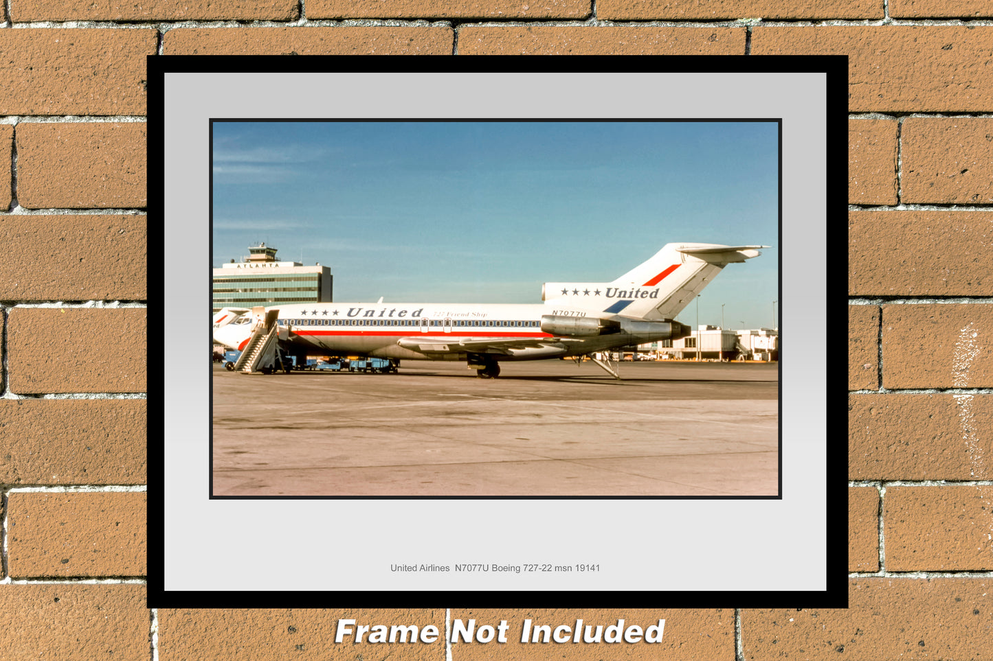 United Airlines Friendship Colors Boeing 727 Color Photograph (I258LGJF11X14)