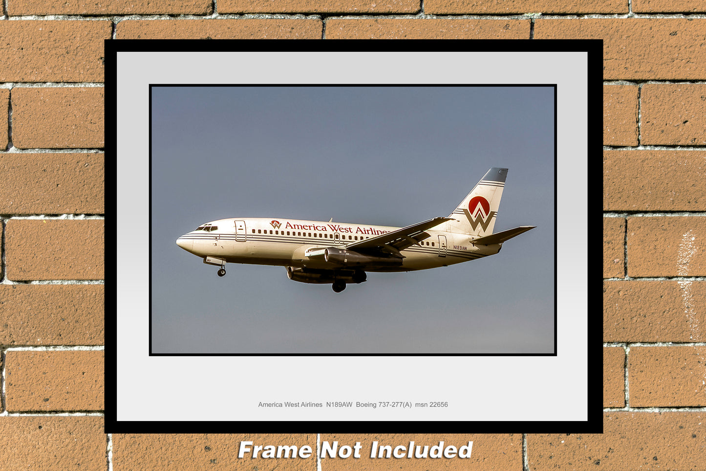 America West Airlines Boeing 737-277 Color Photograph (J013LAWW11X14)