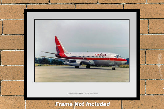 USAir Airlines Boeing 737-2B7 Color Photograph (J099RGJM11X14)