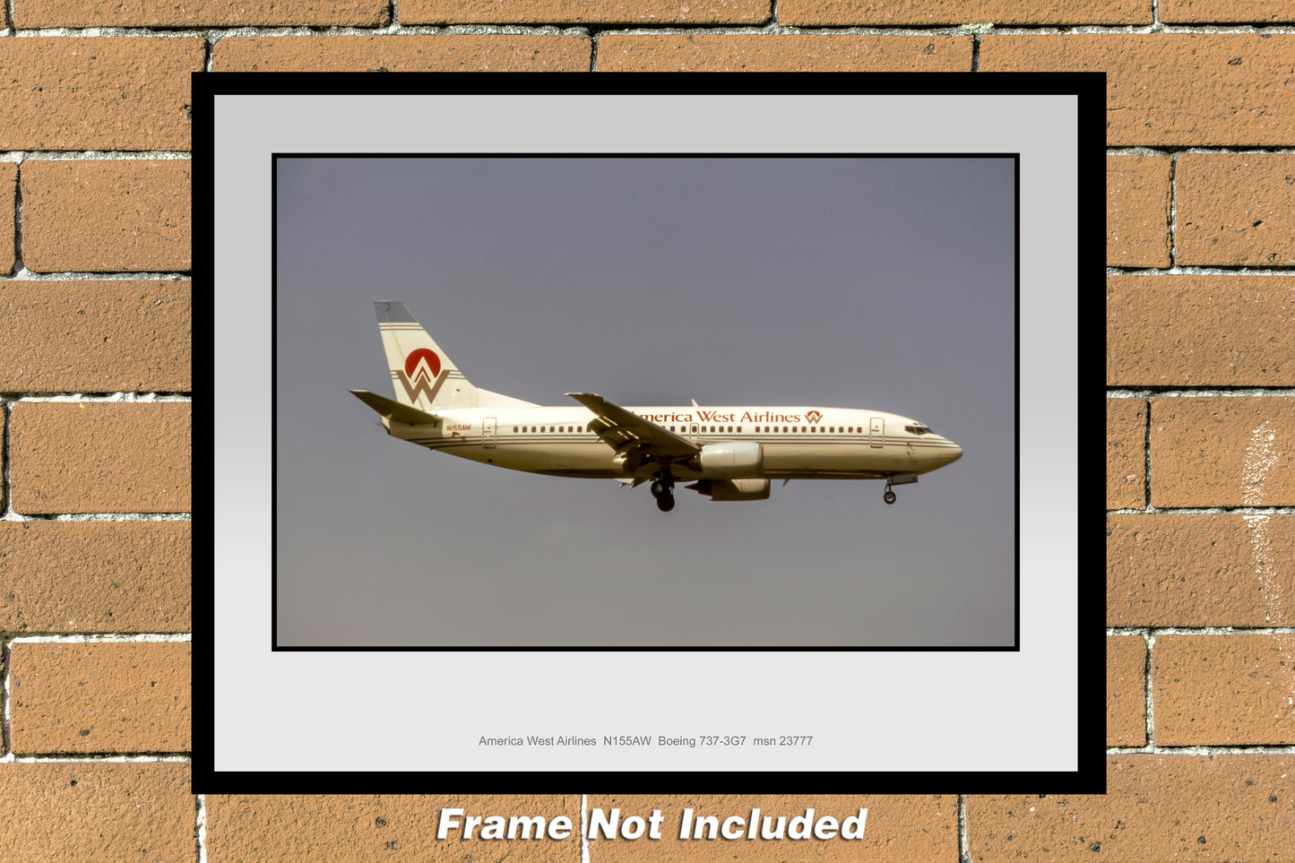 America West Airlines Boeing 737-3G7 Color Photograph (K151RAJF11X14)