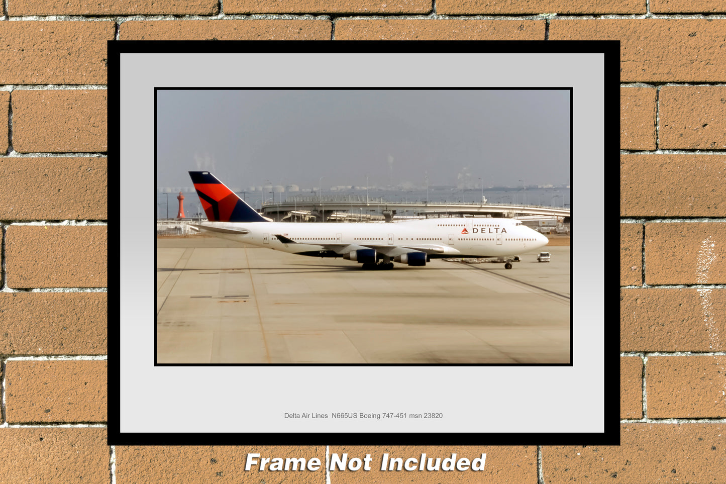 Delta Air Lines Boeing 747-451 Color Photograph (M096RGEG11X14)
