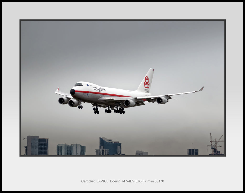 Cargolux Airlines Boeing 747-4EV(ER)(F) Color Photograph (M153LAJM11X14)