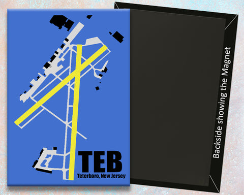 TEB Teterboro Airport Diagram Map Magnet (MM10031)