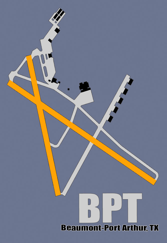 BPT Beaumont Port Arthur Airport Diagram Fridge Magnet (MM10046)