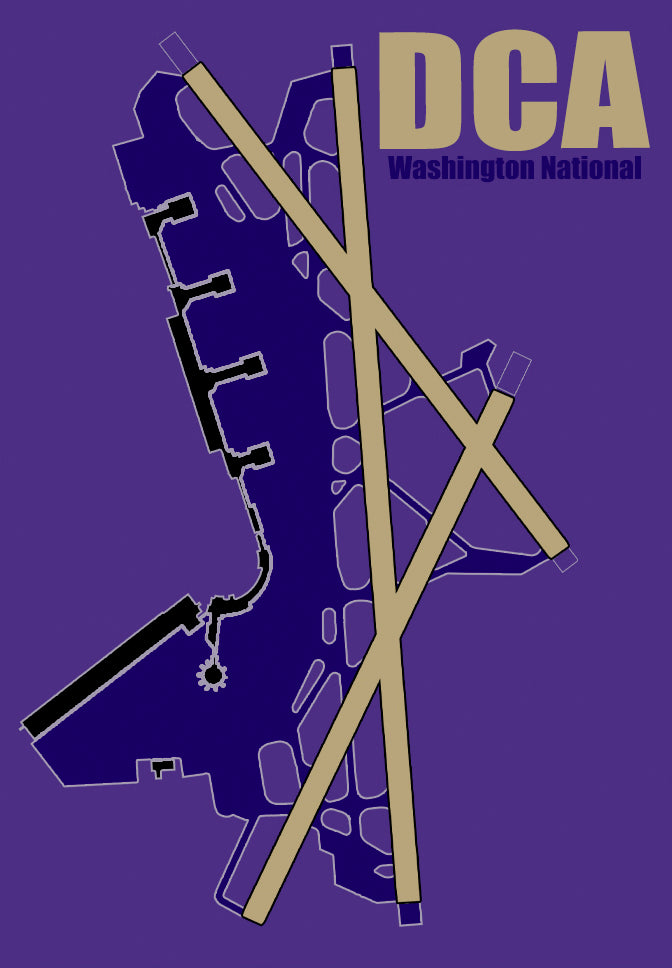 DCA Washington National Airport Diagram Fridge Magnet (MM10054)