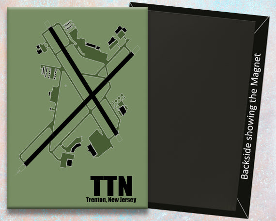 TTN Trenton NJ Airport Diagram Fridge Magnet (MM10055