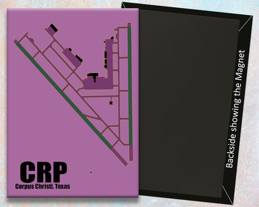 CRP Corpus Christi TX Airport Current Diagram Map Fridge Magnet (MM10057)