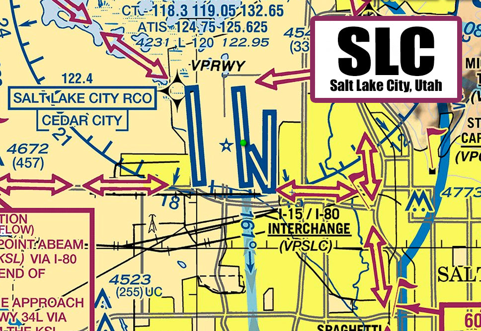 SLC Airport Sectional Map Fridge Magnet (MM10522)