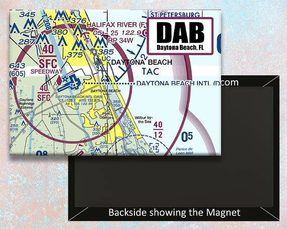 DAB Daytona Beach Airport Sectional Map Fridge Magnet (MM10531)