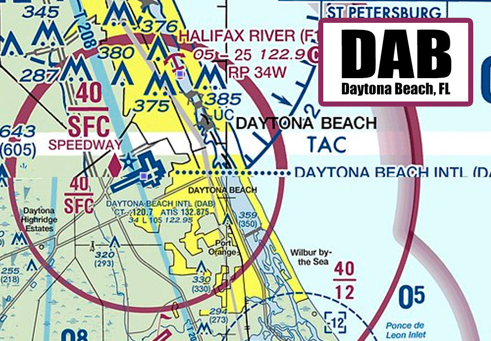 DAB Daytona Beach Airport Sectional Map Fridge Magnet (MM10531)