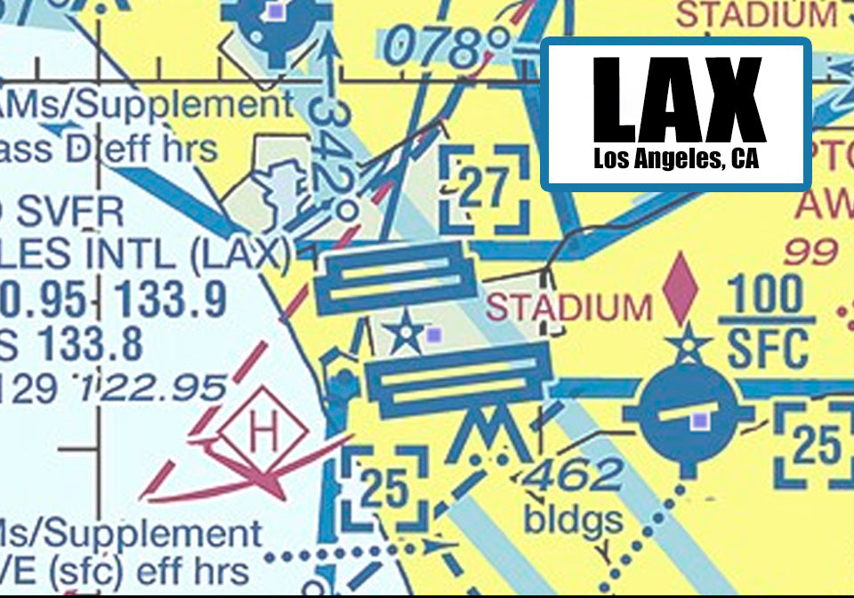 LAX Airport Sectional Map Fridge Magnet (MM10535)
