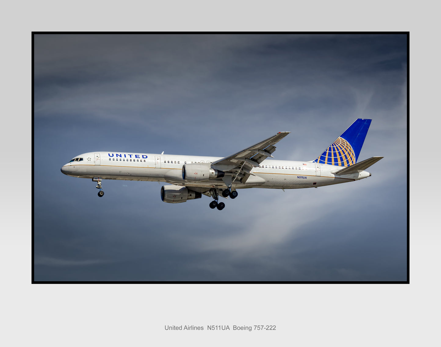 United Airlines Boeing 757-222 Color Photograph (N087LAJM11X14)