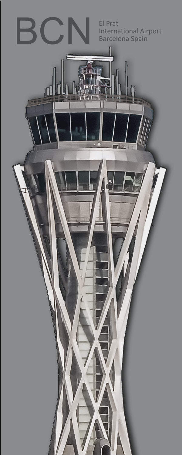 BCN Barcelona Int'l Airport Tower Fridge Magnet (PMA9024)