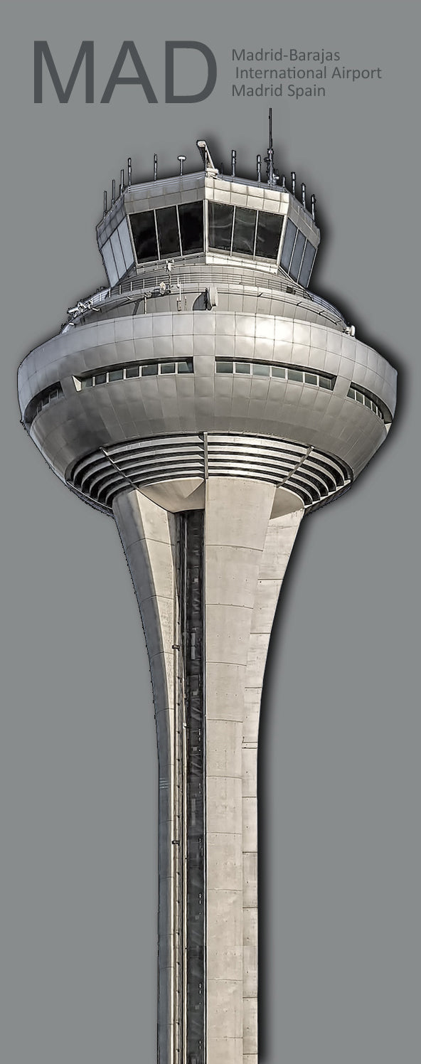 MAD Madrid Int'l Airport Tower Fridge Magnet (PMA9025)