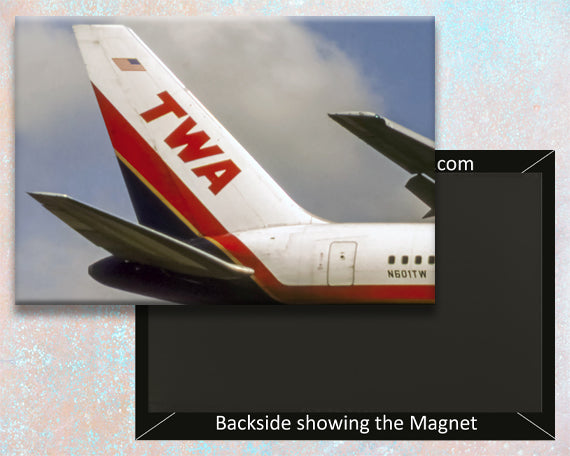 TWA Airlines Boeing 767 Tail Logo Handmade Fridge Magnet (PMCT4008)