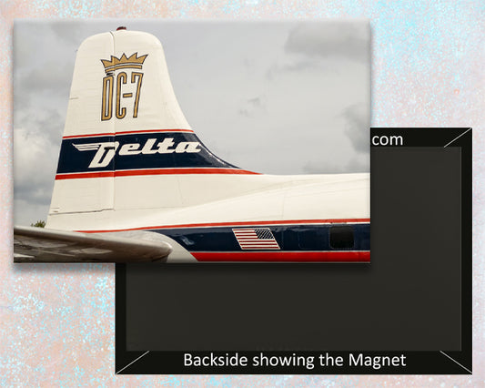 Delta DC-7 Aircraft Tail Logo Handmade Fridge Magnet (PMCT4046