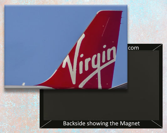 Virgin Atlantic Aircraft Tail Logo Fridge Magnet (PMCT4051)