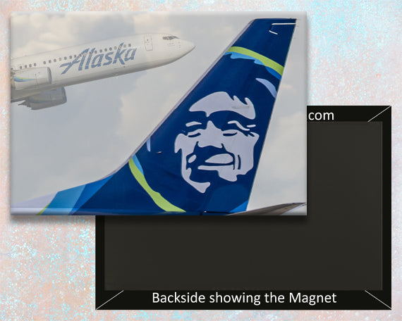 Alaska Airlines Aircraft Tail 2016 Logo Fridge Magnet (PMCT4053)