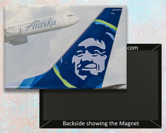 Alaska Airlines Aircraft Tail 2016 Logo Fridge Magnet (PMCT4053)