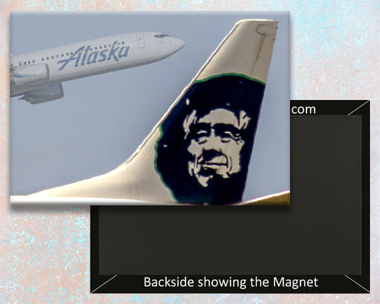 Alaska Airlines Aircraft Tail 2014 Logo Fridge Magnet (PMCT4054)