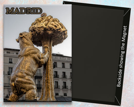 Madrid Spain Bear Strawberry Tree Fridge Magnet (PMD10042)
