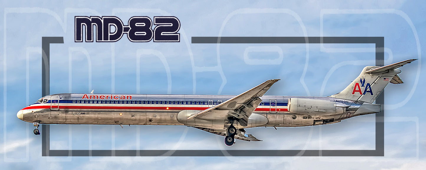 American Airlines McDonnell Douglas MD-82 Fridge Magnet (PMT1513)