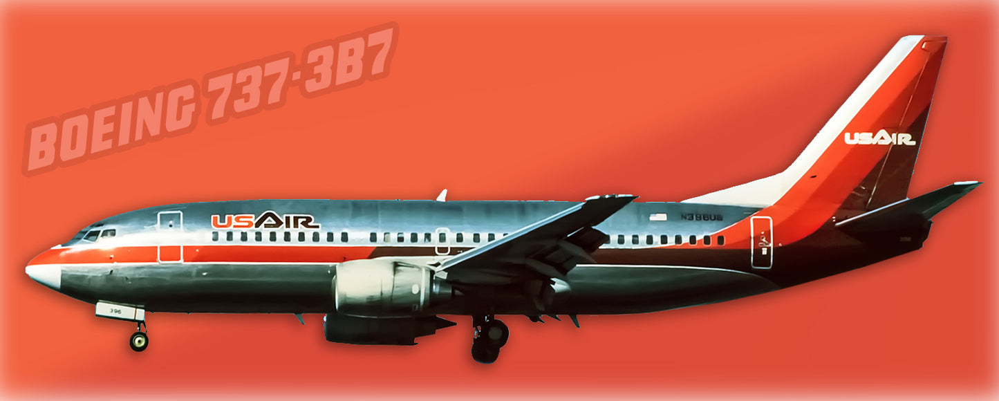 USAir Airlines Boeing 737-3B7 Fridge Magnet (PMT1557)