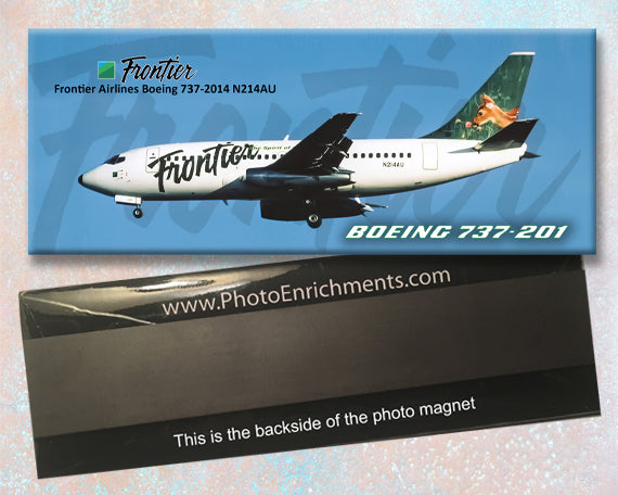 Frontier Airlines Boeing 737-201 Fridge Magnet (PMT1567)