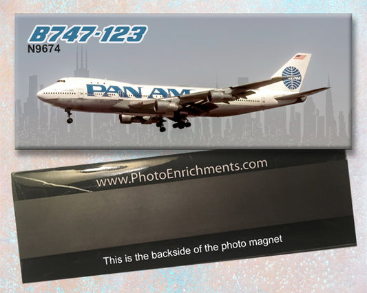 Pan Am Airlines Boeing 747 Fridge Magnet (PMT1638)