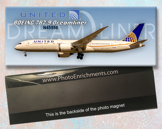 United Airlines Boeing 787-9 Dreamliner Fridge Magnet (PMT1640)