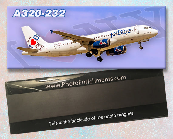 JetBlue Airways "I Love NY" Airbus A320 Fridge Magnet (PMT1652)